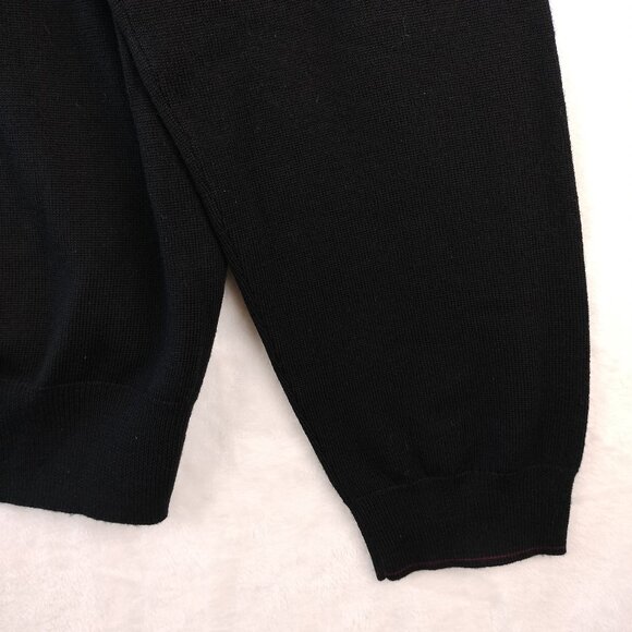 Jos A Bank Mens Argyle Sweater Size XL Black Red Merino Wool Traveler Academia - Picture 13 of 13